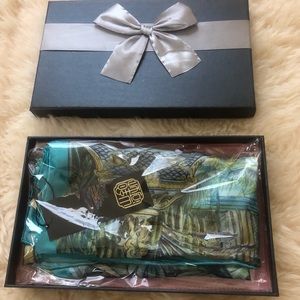 NWOT lLarge Landscape Silk Scarf